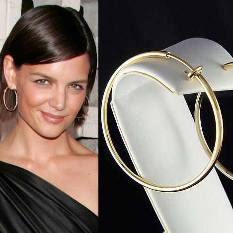 47mm 14K Gold Plated Round Hoop Clip On Earrings  