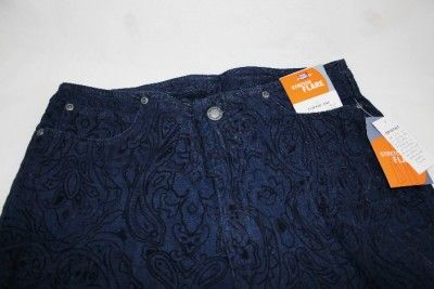 Faded Glory Stretch Jeans Flocked NEW Size 10  