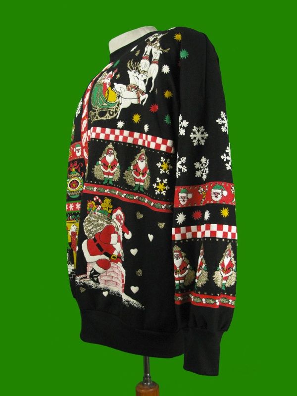 Vintage UGLY CHRISTMAS SANTA SWEATER SWEATSHIRT NutCracker 44  