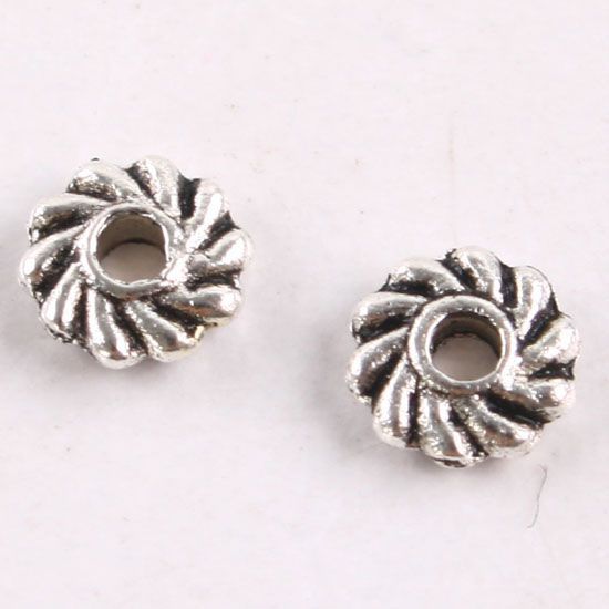 500 PCS TIBETAN SILVER MINI CIRCLE SPACER BEADS NEW  