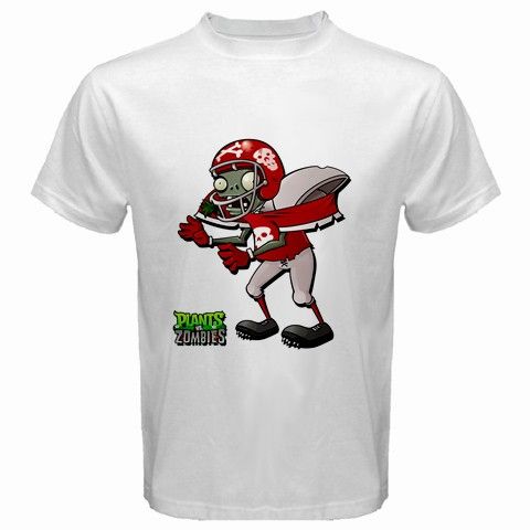 Plants vs Zombies rugby zombie funny T Shirt S XL #3  
