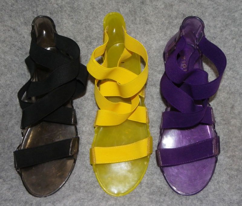 NEW ZIGI Gellin Womens Gladiator Elastic Strap Gel Bottom Flat Sandal 
