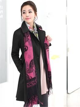 Charming Double breasted Trench Waistband Slim cut Jacket/Coat 2 