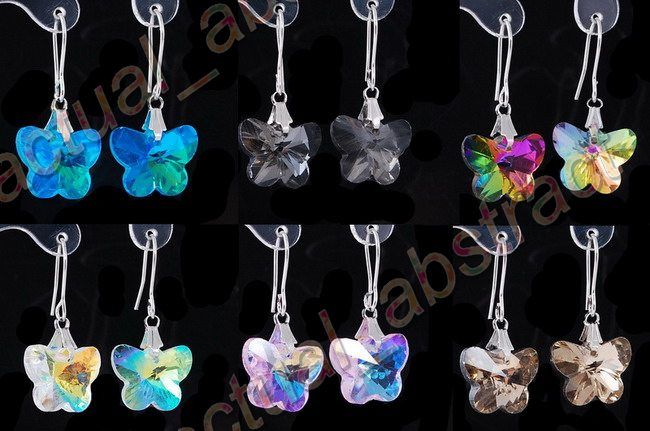 FREE 108Xearring crystal glass&SILVER PLATED wholesale  