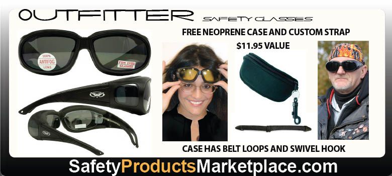   Foam Padded Fits Over Most Prescription Eyewear ANSI Z87.1+ Compliant