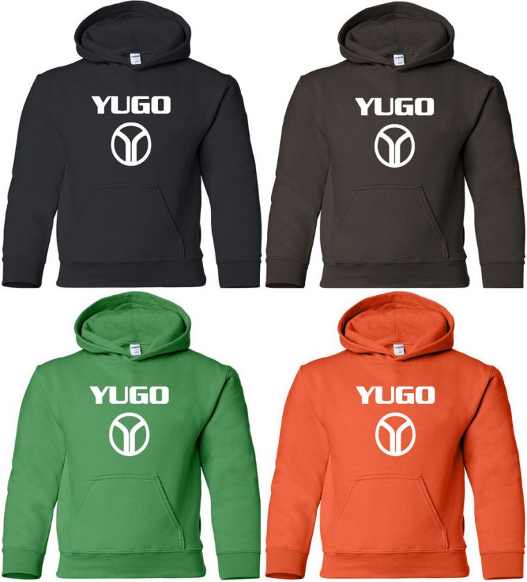 YUGO Hooded Sweatshirt RETRO 80s CAR Hoodie FUNNY Yugoslavia HOODY 