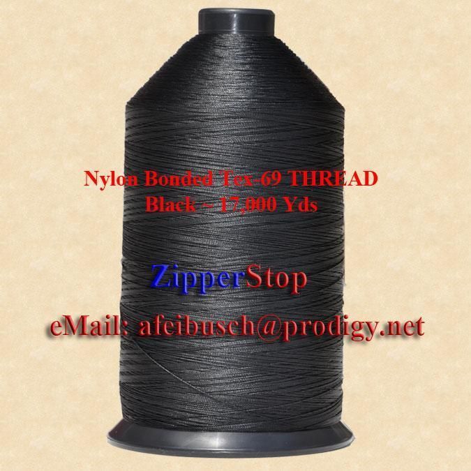 Nylon Bonded Tex 69 THREAD ~ Black ~ 17,000 Yds  