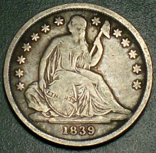 RARE  VF   1839 O LIBERTY SEATED DIME   VERY FINE  