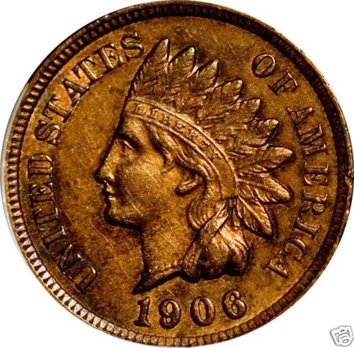 1906 1C Indian Head Cent AU 55 Details Anacs RPD 017  