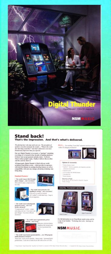 DIGITAL THUNDER NSM CD Jukebox Advertising Flyer  