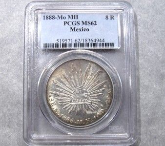 cp* Mexico 8 Reales 1888 Mo MH PCGS MS62   POP 1 only 4 finer  