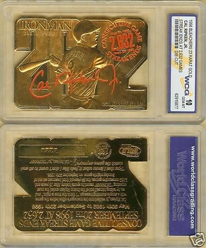 CAL RIPKEN JR. 23KT GOLD CARD 2632 STREAK ENDS SEPT 20  