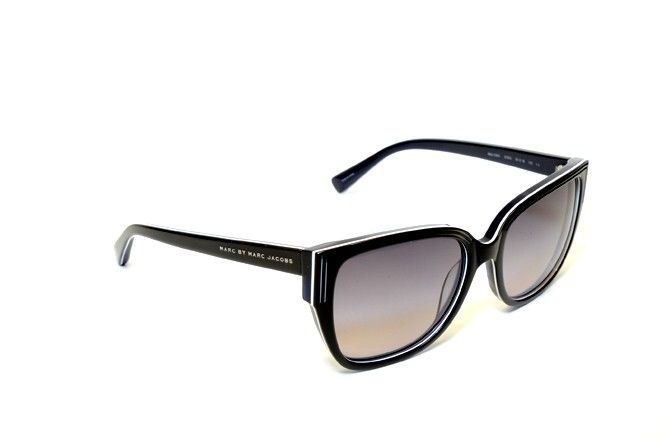 MARC BY MARC JACOBS MMJ 238 3Z5 BLACK WHITE PLASTIC SUNGLASSES 