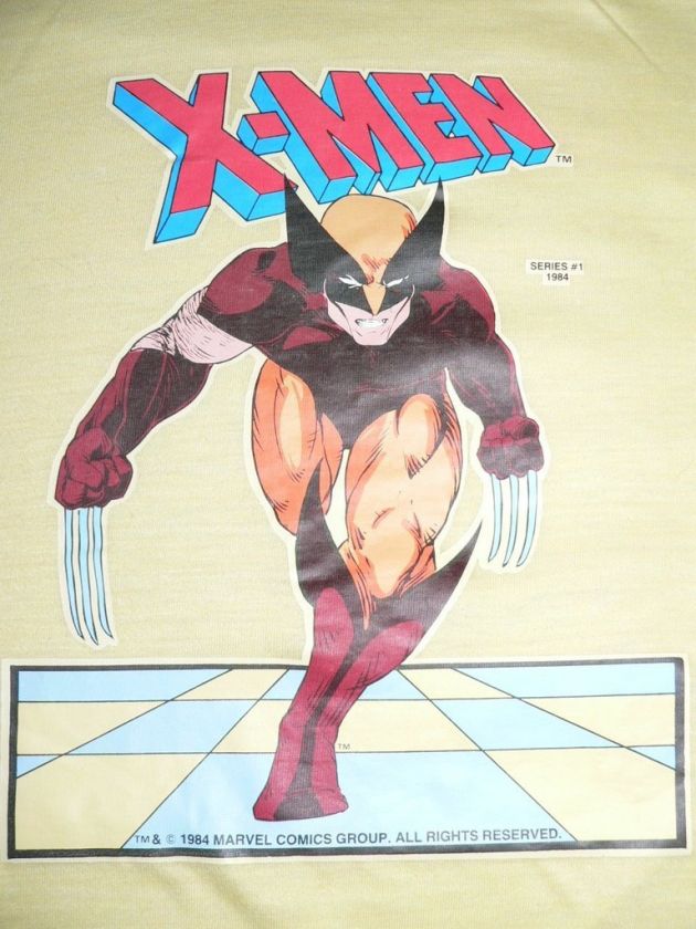 Vtg 80s 1984 X MEN WOLVERINE MARVEL COMICS T Shirt SzL  