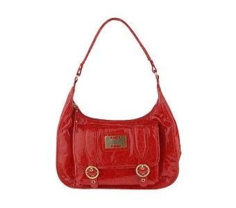 Maxx New York Italian Pebble Patent Shoulder Bag  