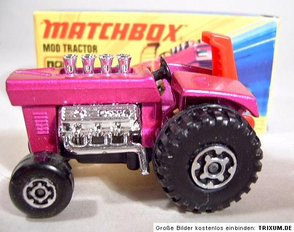 Matchbox SF No.25B Mod Tractor rare RED seat  