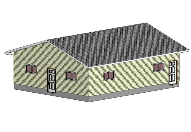 30 X 36 GARAGE SHOP PLANS MATERIALS LIST & BLUEPRINTS  