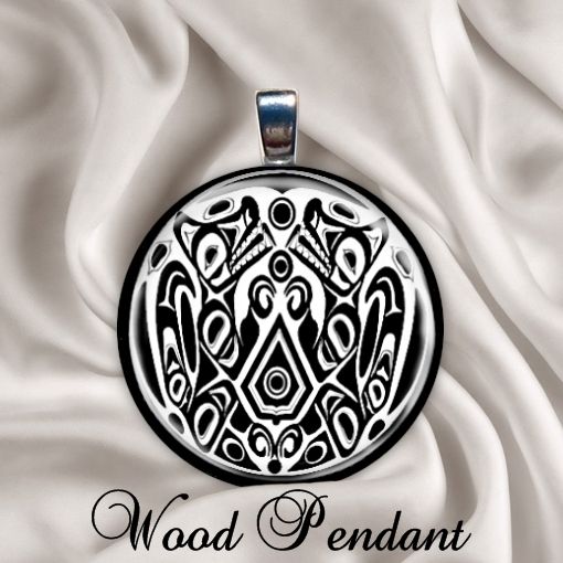 NEW Wood Necklace Pendant Jacob Twilight Tattoo Design  