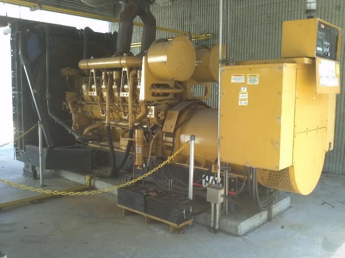 Power Plant W/3 Model 3512 Caterpillar Generators 1275 kW 4160V 3 