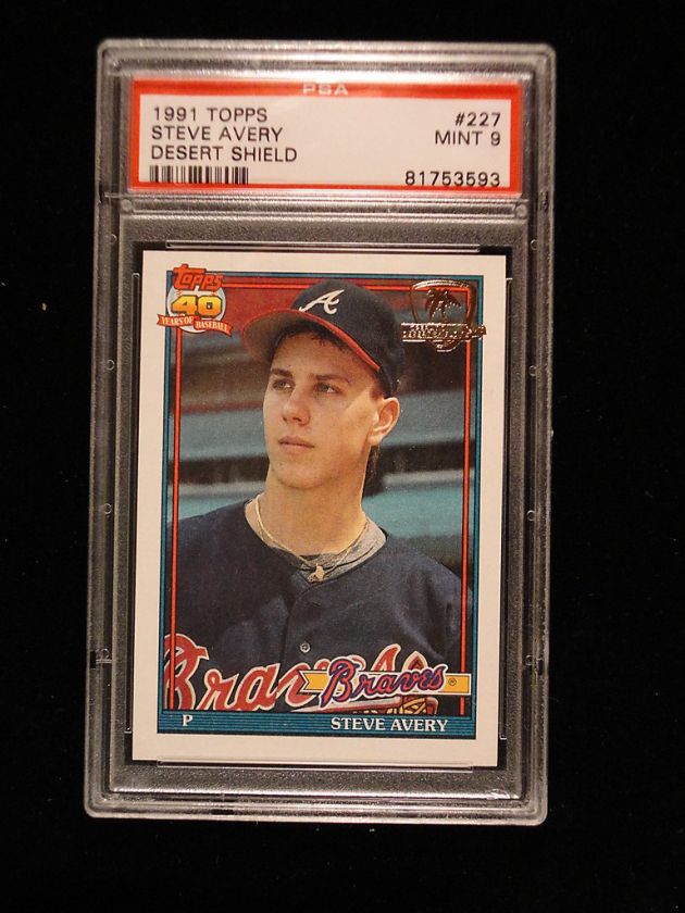   TOPPS DESERT SHIELD Steve Avery #227 Braves PSA 9 MINT *3531  