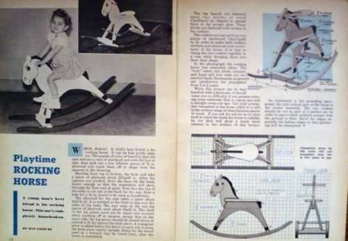 How to Build a WOODEN ROCKING HORSE 1948 PLANS  