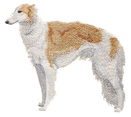 Fawn Borzoi Wolfhound JacketBack Dog Iron on Patch  