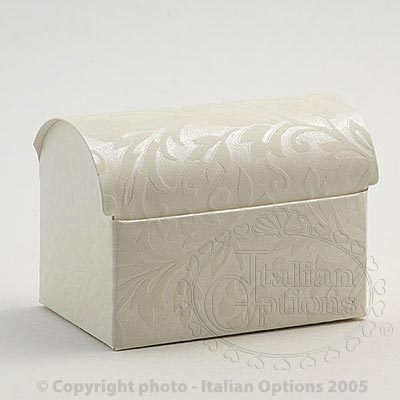 50 IVORY CHEST WEDDING FAVOUR BOXES DIY PARTY BOX  