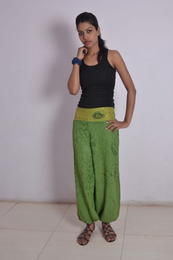 Harem Alibaba Tribal Cotton Hand Beaded Pants Trouser  