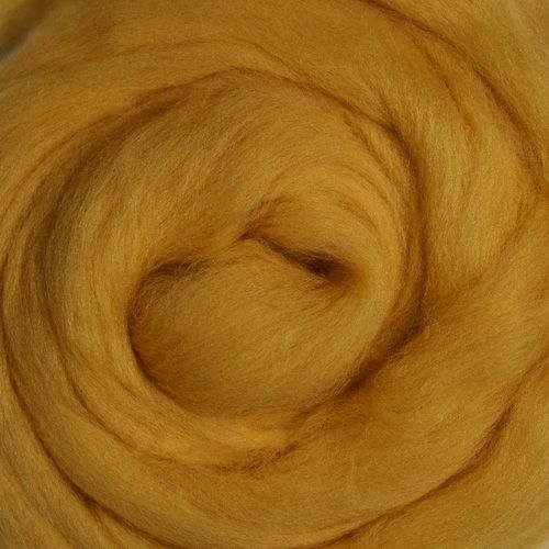 Gold 4oz. Merino Top Roving  