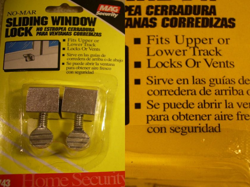   Sliding Window Sash Latch Lock Security Thumbscrew Locks ONE PAIR