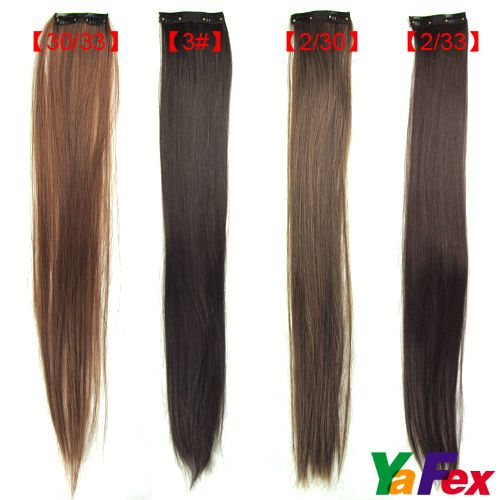   Fashion Popular Straight Clip On In Hair Extensions 60CM IN 4COLORS