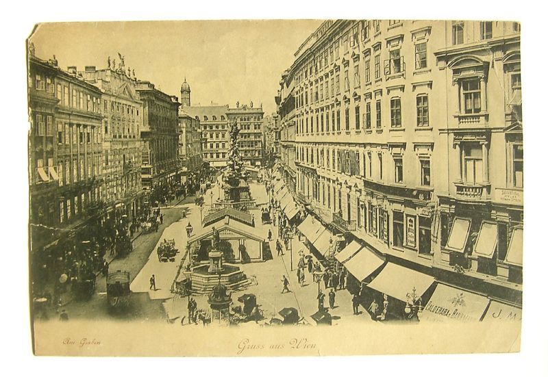 1898 WIEN LARGE POSTCARD to RADIVON JEWELER circulated  