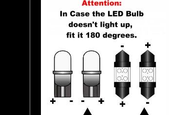 PIECES W/ ADAPTERS DOME MAP INTERIOR LED LIGHTS WHITE  