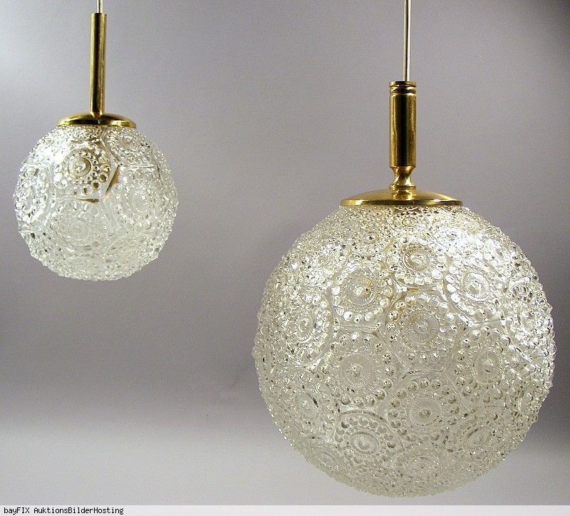 LAMP 70s LAMPE 70er SET OF 3 SPHERES DORIA  