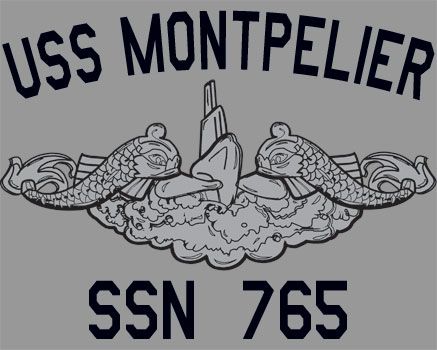 US Navy USS Montpelier SSN 765 Submarine T Shirt  