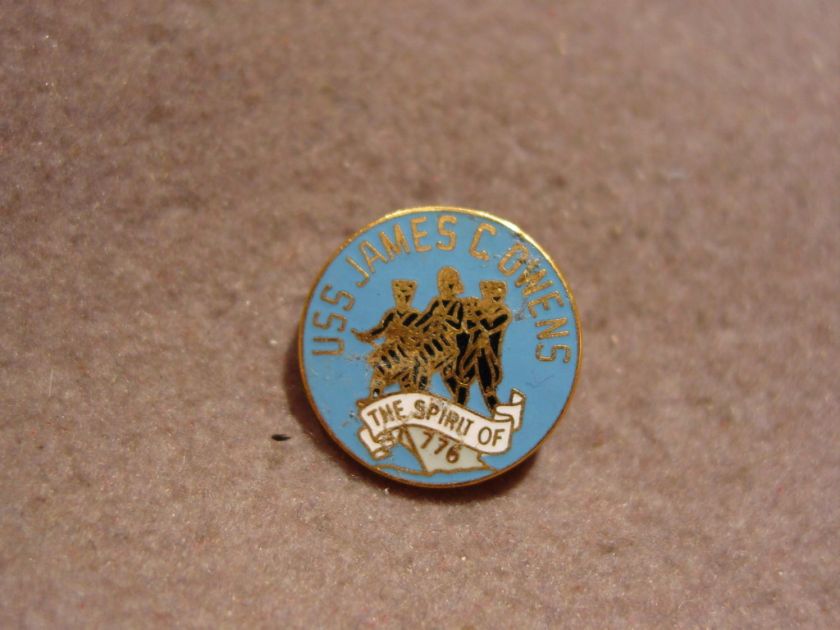 1960s Vintage US Navy USS James C Owens DD 776 Pin  