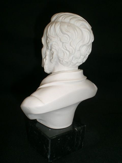 WAGNER Büste, echtes ALABASTER,Marmorsockel,14 cm,NEU  