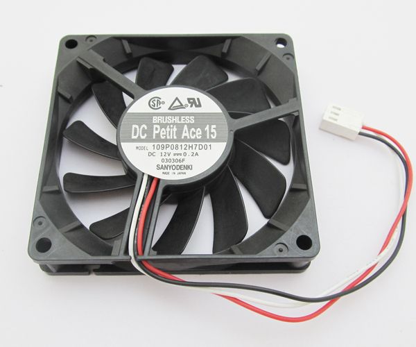 1x SANYO DENKI DC Fan 80mm x80x15mm 8015 12V 0.2A 3pin  