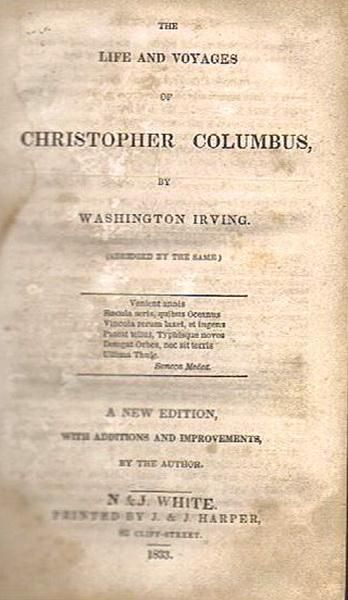 Life & Voyages of Christopher Columbus, Wash. Irving  