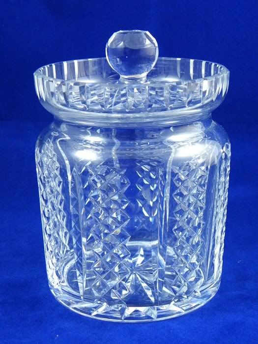 WATERFORD CRYSTAL BISCUIT COOKIE LARGE JAR WITH LID  