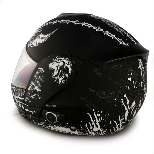 Vcan Bluetooth 2X Visors Crusader Modular Flip Up Motorcycle Helmet *L 