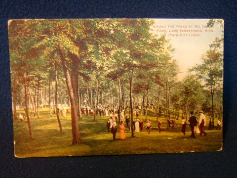 Big Island Park Lake Minnetonka Mn. 1908 postcard  