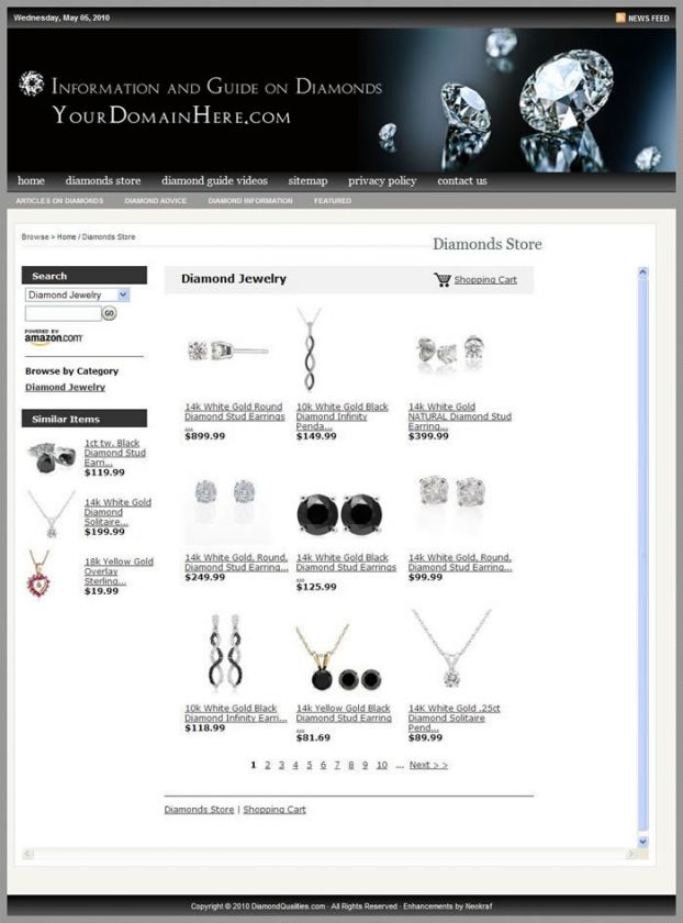 Established DIAMONDS, JEWELRY Website For Sale  