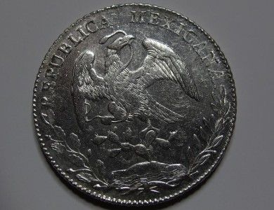 Mexico   1886MOMH 8 Silver Reales Cap and Rays  