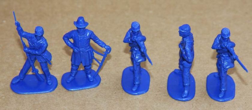 CIVIL WAR SOLDIERS 40 Plastic Figures Blue Western MARX Vintage ARMY 