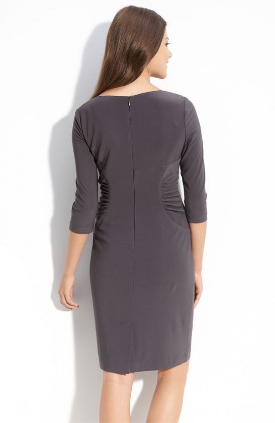 Adrianna Papell Ruched Matte Jersey Sheath Dress 12 $158.00  