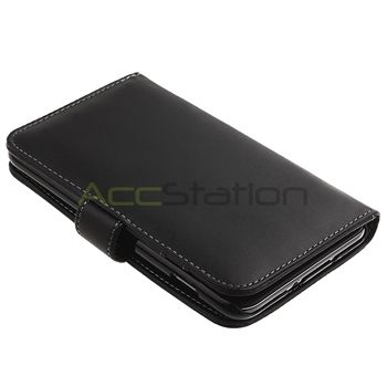   Note N7000 New Blk Flip Leather Wallet Case Pouch Card Holder  