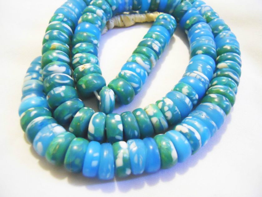 GHANA TRADE BEADS LARGE BLUE KANKABA BEADS 1st  