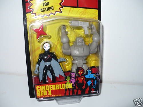 BANDAI TEEN TITANS RED X & CINDERBLOCK MINT ON CARD  