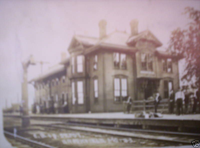 RPPC CB&Q TRAIN STATION RR DEPOT BROOKFIELD MISSOURI MO  